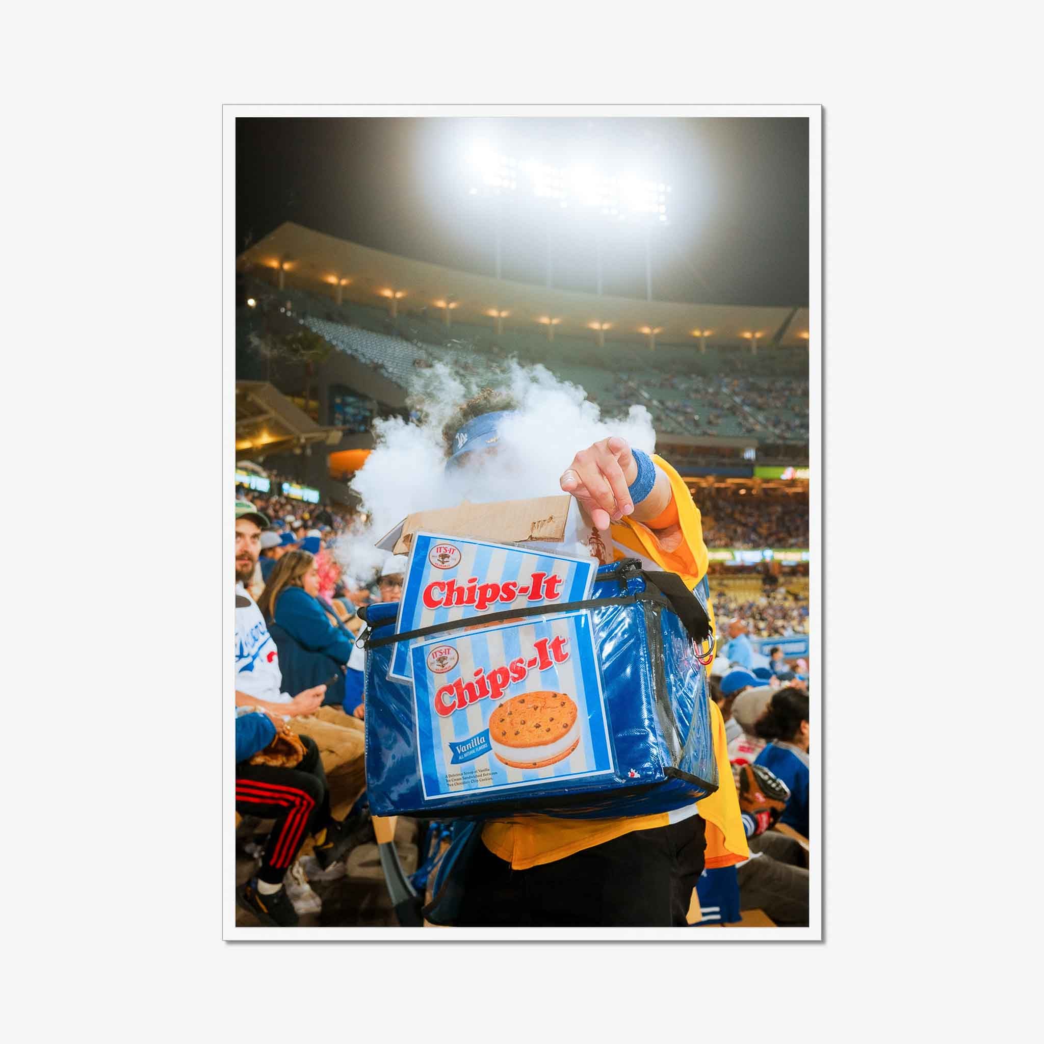 A Day at the Dodgers Stadium Frame White