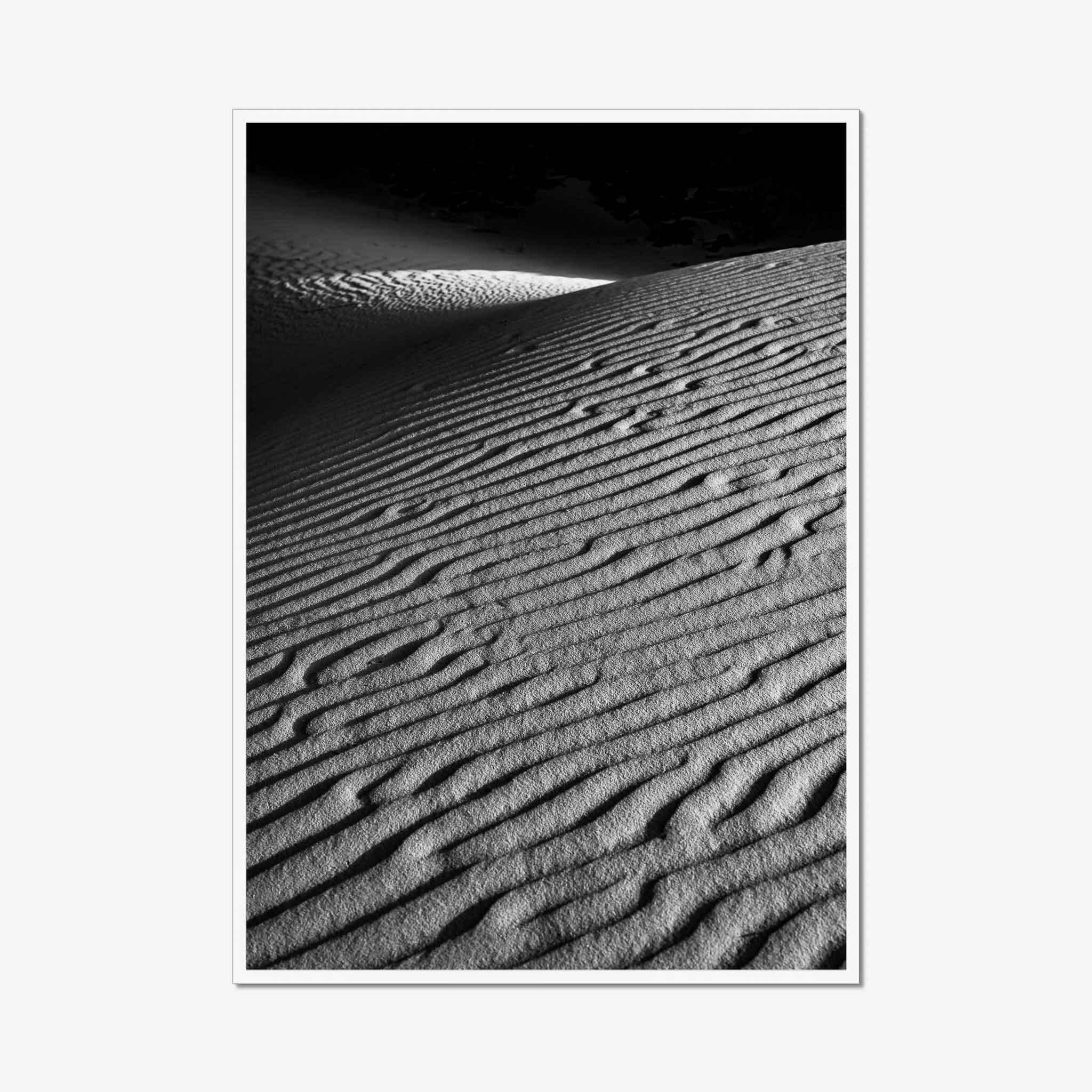 Shadow and light in the Sahara Frame White